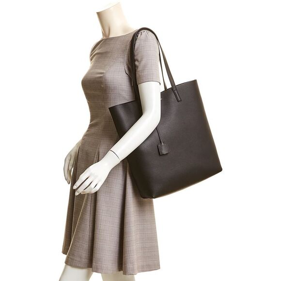 Saint Laurent North/South Medium Leather Shopper Tote - Picture 3 of 3